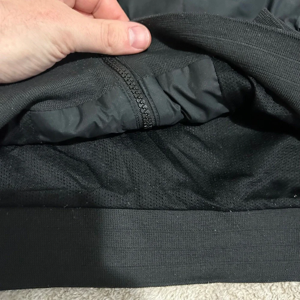 VTG Nike Windrunner Jacket Mens S Black Full Zip Hooded Windbreaker 90s